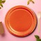 7 Inch Orange Color Round Paper Plates 24 Count for Desserts and Snacks